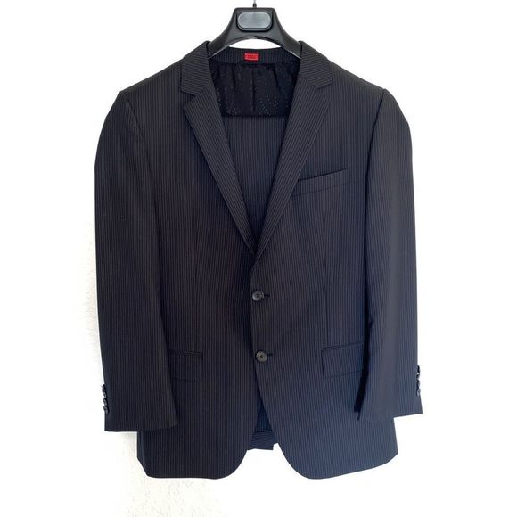 HUGO BOSS Mens Arti Sharkskin Gray Single Breasted, Extra Slim Fit Wool Blend Suit Separate Blazer Jacket